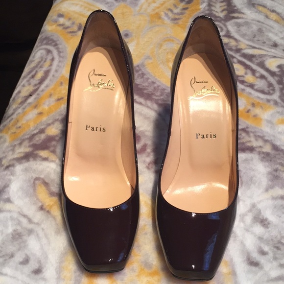 Christian Louboutin Shoes - Christian Louboutin Dark Purple Patent Heels